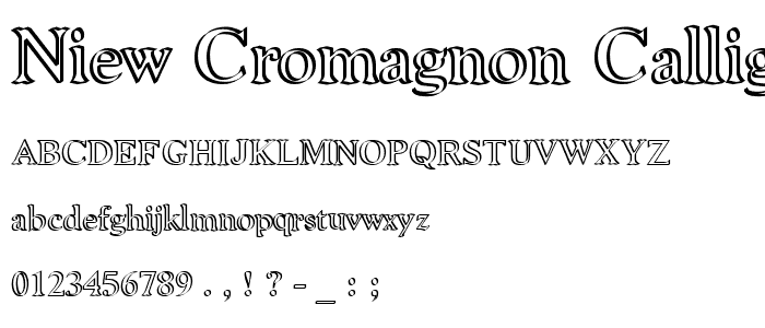 Niew CroMagnon Callig font